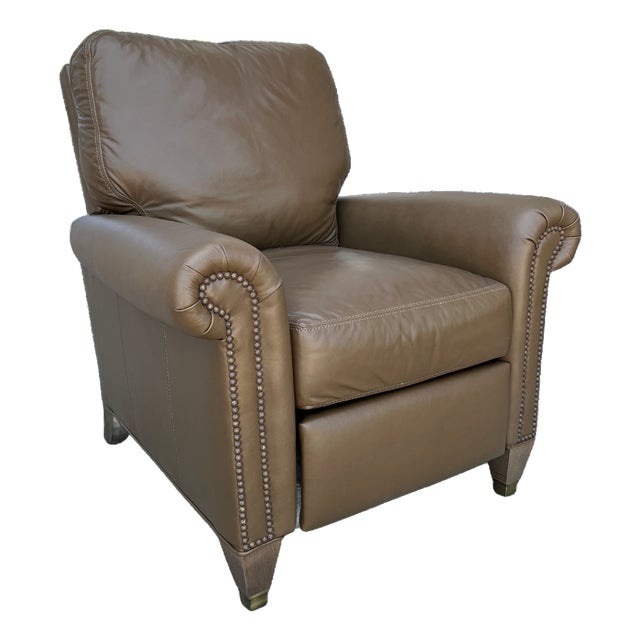 Lee Industries Traditional Leather Recliner For Sale