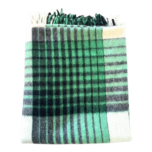 Vintage Wool Plaid Blanket
