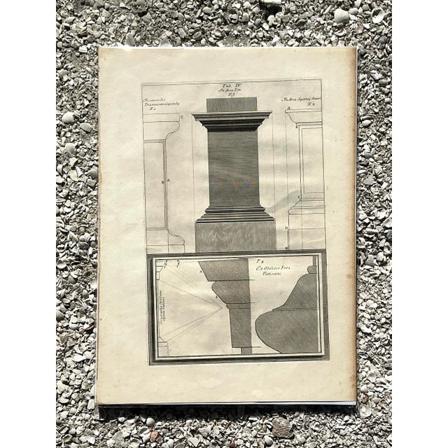 Late 20th Century Vintage Boho Italian Architectural Original Print For Sale - Image 5 of 6
