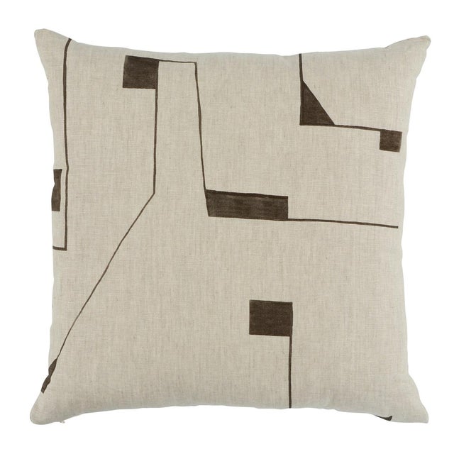 This pillow features Circuit by Porter Teleo for Schumacher with a Knife Edge finish. A continuous line interspersed with...