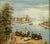 Antique Dutch Painting of a Harbor View inspired by the manner of Jan Brueghel or Joseph van Bredael Monogrammed M.J.M....