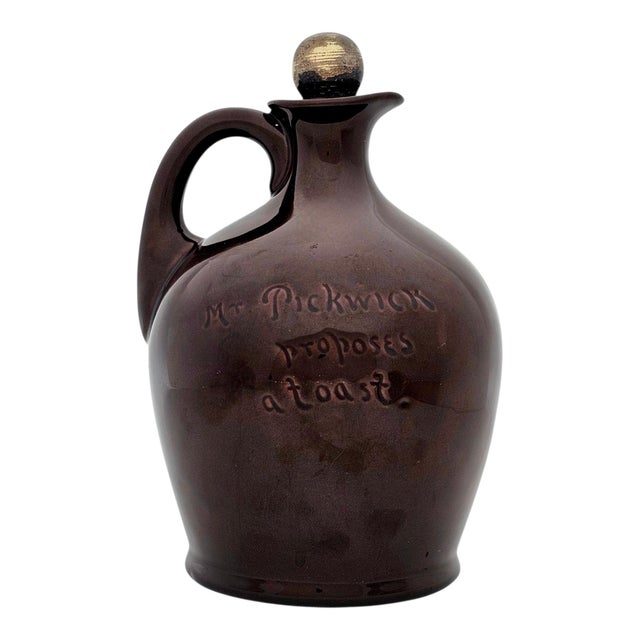 Ceramic Pair Royal Doulton Kingsware Dickens Jugs Mr Pickwick Proposes a Toast 8" For Sale - Image 7 of 18