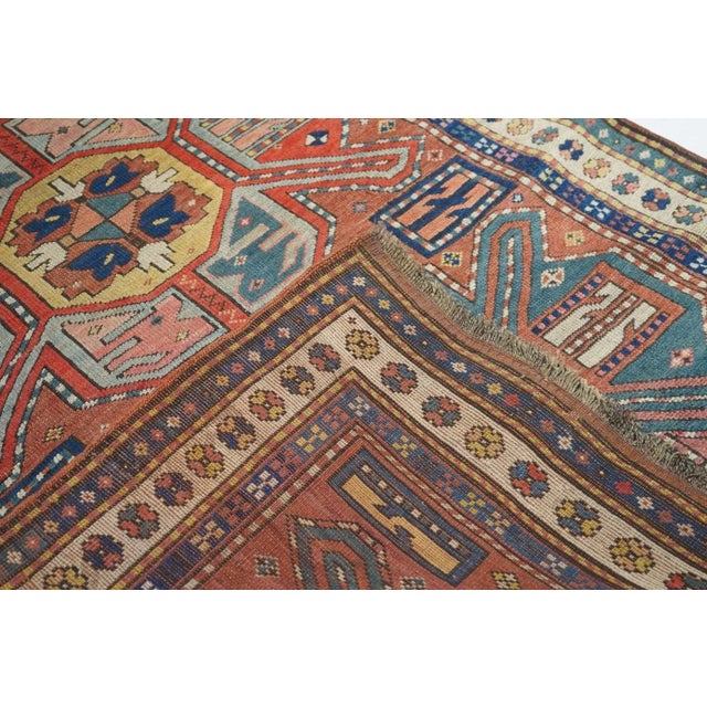 Antique Kazak Rug 3'11'' x 8'7'' For Sale - Image 10 of 10