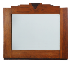 Dutch Amsterdam School Style Oak Mirror, 1890s