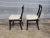 Set of 6 Pottery Barn Black X Back Dining Chairs With Green Striped Padded Seats For Sale - Image 11 of 13