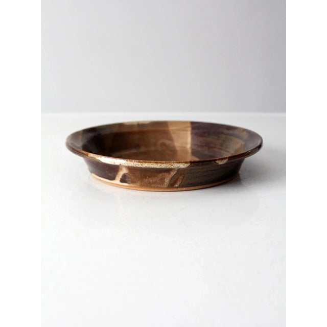 Vintage Studio Pottery Plate For Sale - Image 6 of 9