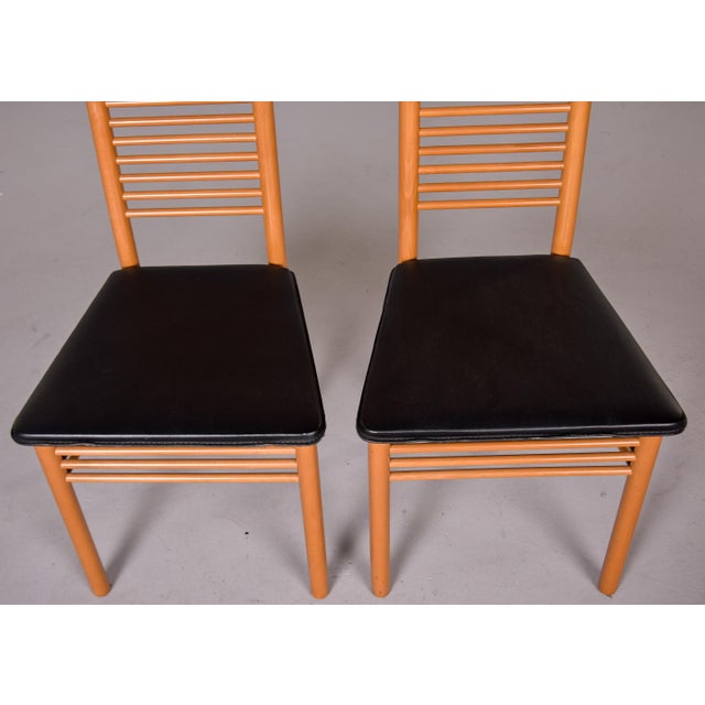 Set of Six Vintage Italian Tall Ladder Back Chairs For Sale - Image 11 of 12
