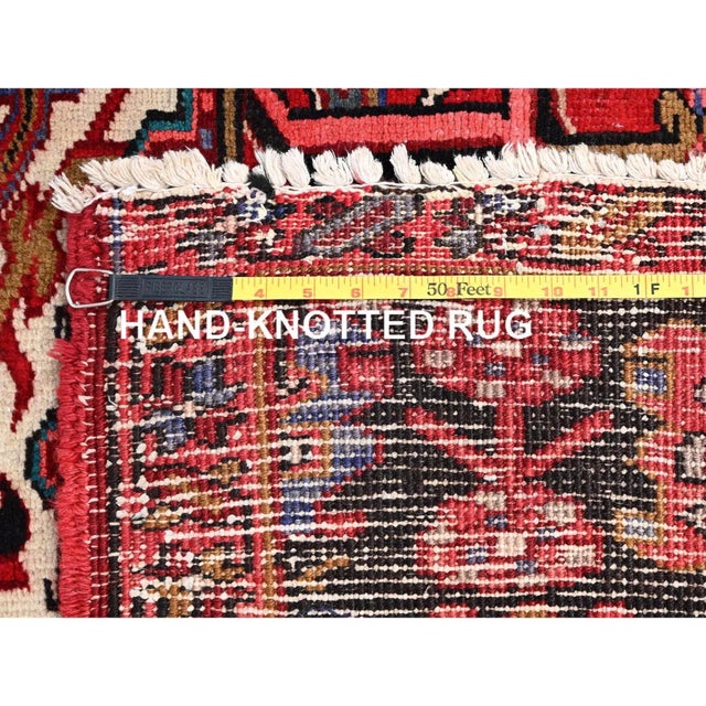 1960 Red Vintage Bohemian Persian Rug For Sale - Image 12 of 12