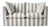 Sophie Conran Coco 2 Seater Sofa - Garden Grey Stripes with Knife Edge Cushion For Sale