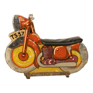 1940s American Amusement Park Motorcycle Motorbike Painted Carousel Carnival Ride