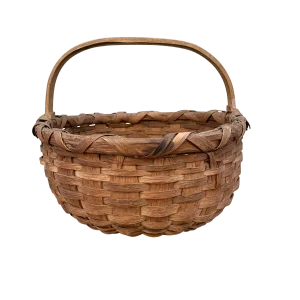 19th Century American Splint Oak Gathering Basket