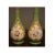 Pair of continental viewers, mid 19 century. on a yellow-green ewers. The highly detailed floral decorations are...
