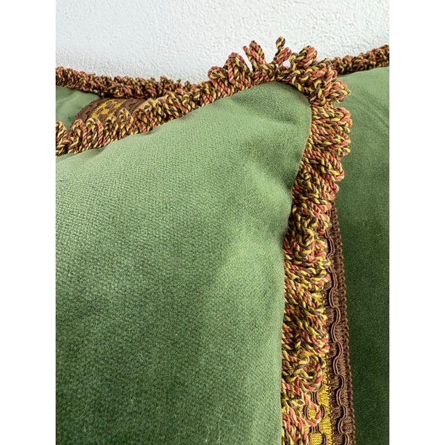 2020s Vintage Handmade Botanical Aubusson Tapestry Pillows/Pair For Sale - Image 5 of 10