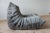 Textile Set of Elephant Grey Velvet Togo Lounge Chair and Pouf by Michel Ducaroy for Ligne Roset For Sale - Image 7 of 11