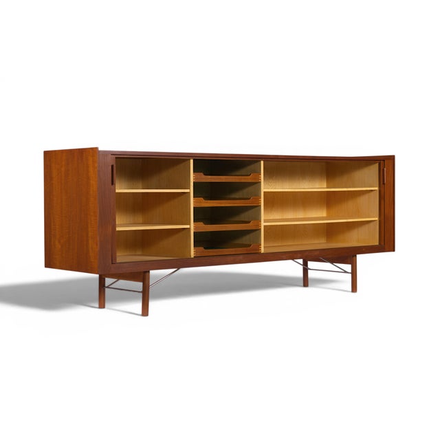 1950s 1950s Danish Modern Teak Sideboard Credenza by Ib Kofod-Larsen For Sale - Image 5 of 9