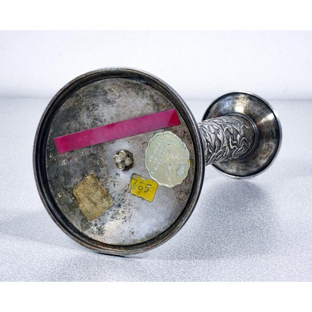 Antique Chinese Embossed Silver Candlestick, 1800s For Sale - Image 18 of 18
