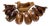 Mid-Century Modern Hand-Carved Wood Duck Salad Bowl Set With Serving Bowl - 9 Pieces For Sale