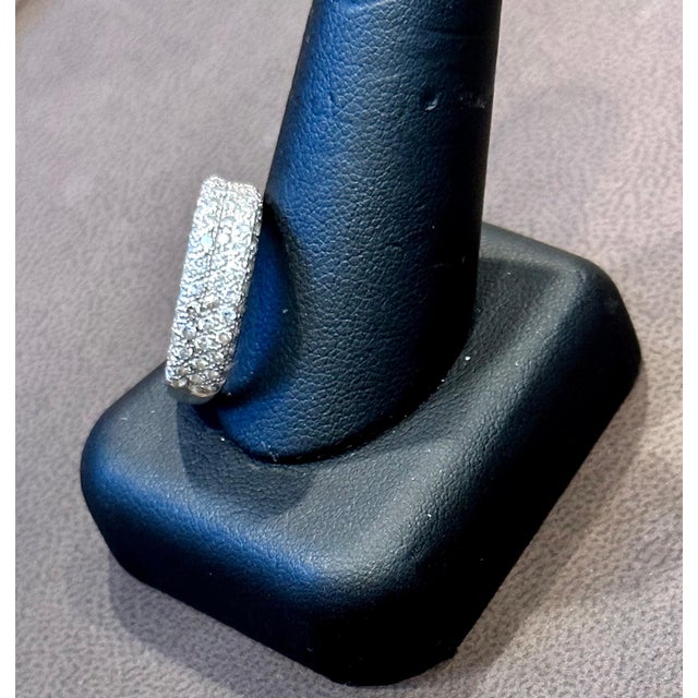 2010s 0.65 Carat Diamond Cocktail 18 Karat White Gold Ring/ Half Band For Sale - Image 5 of 18