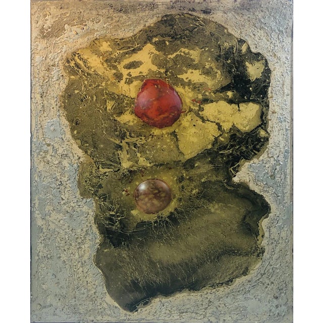 1970s Henri BavieraIlluminated Abstract Modernist Painting by Henri Baviera For Sale - Image 10 of 10