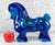 Vintage Italian Bellini Pottery Floral Blue Horse Sculpture, c.1970's - Pairs Nicely with Many Mid-Century and Eclectic...