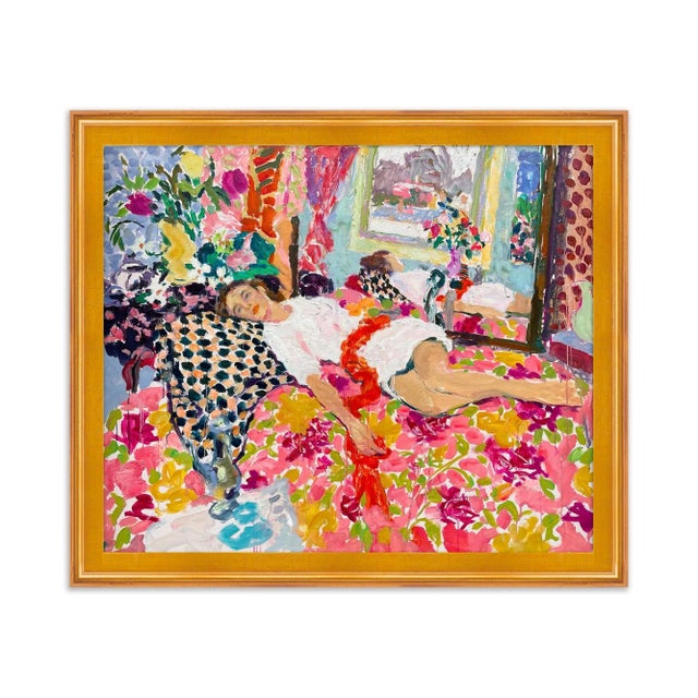 Hugo Grenville Reflection in White by Hugo Grenville in Gold Frame, Art Print For Sale - Image 4 of 4