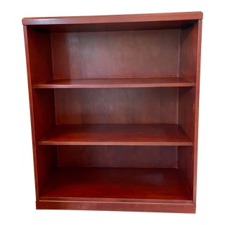 Solid Wood Stately Bookcase With Two Shelves For Sale