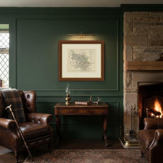Gold Hobson Fox Hunting Map of Yorkshire West Riding, Bramham Moor Hunt, 1870 For Sale - Image 8 of 9