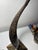 Chocolate Commanding Tall Pair of Twisted Horn Candlesticks With Metal Bases and Holders For Sale - Image 8 of 12