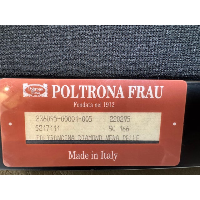 Poltrona Frau Poltrona Frau Leather Arm Chairs, Set of Four For Sale - Image 4 of 12