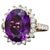 2020s Natural Amethyst 4.75cts & Diamond 0.2cts Ring in 18k Gold For Sale - Image 5 of 8