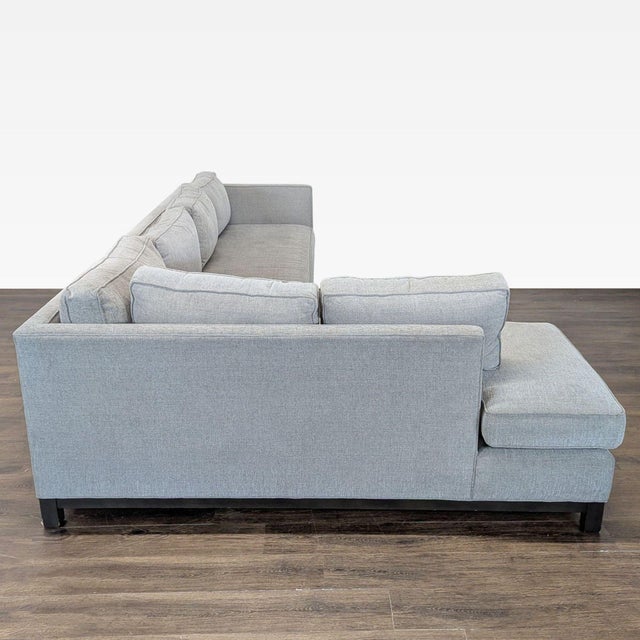 Modern Mitchell Gold + Bob Williams Clifton Modern Gray Sectional Sofa For Sale - Image 3 of 8
