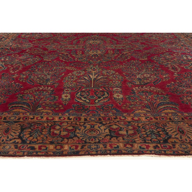 Antique Persian Sarouk Rug, 08'11 X 11'08 For Sale - Image 4 of 10