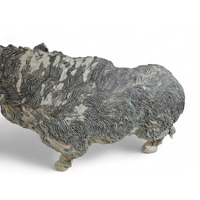 1960s Italian Artist, Large Patinated Wild Boar Sculpture, Mid-20th Century, Bronze For Sale - Image 5 of 7