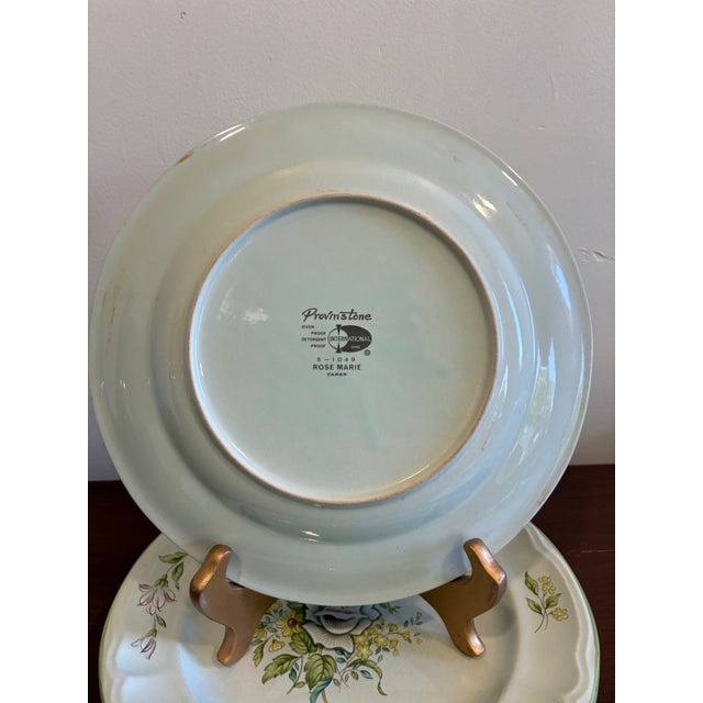 Vintage Provinstone Rose Marie Floral Dinner Plates – Set of 3 For Sale - Image 13 of 14