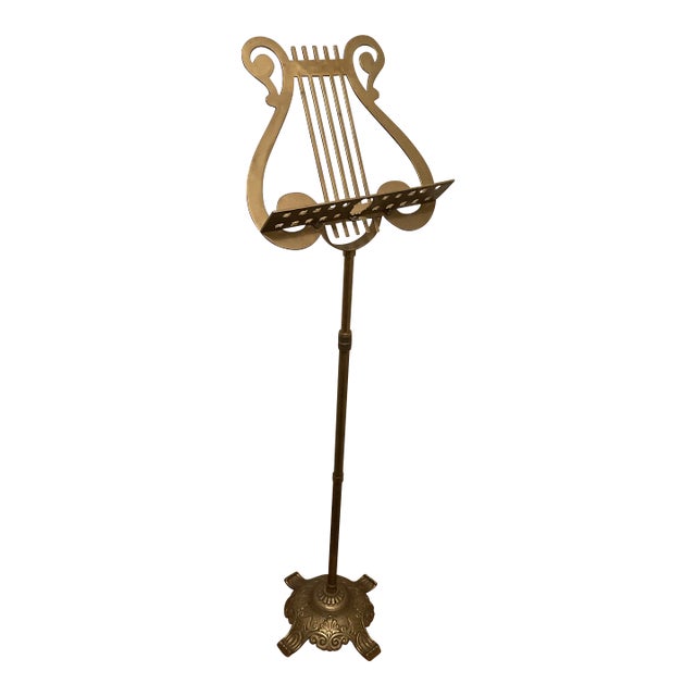 Early 20th Century Brass Lyre Music Stand Lectern Chairish