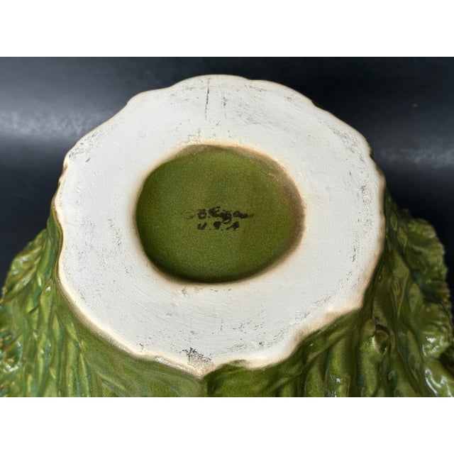 Broccoli Shaped Studio Art Pottery Bowl For Sale - Image 11 of 15