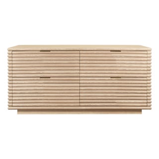 Matthew Izzo Home Ranger Cerused Oak Four Drawer Chest With Antique Brass Accents For Sale