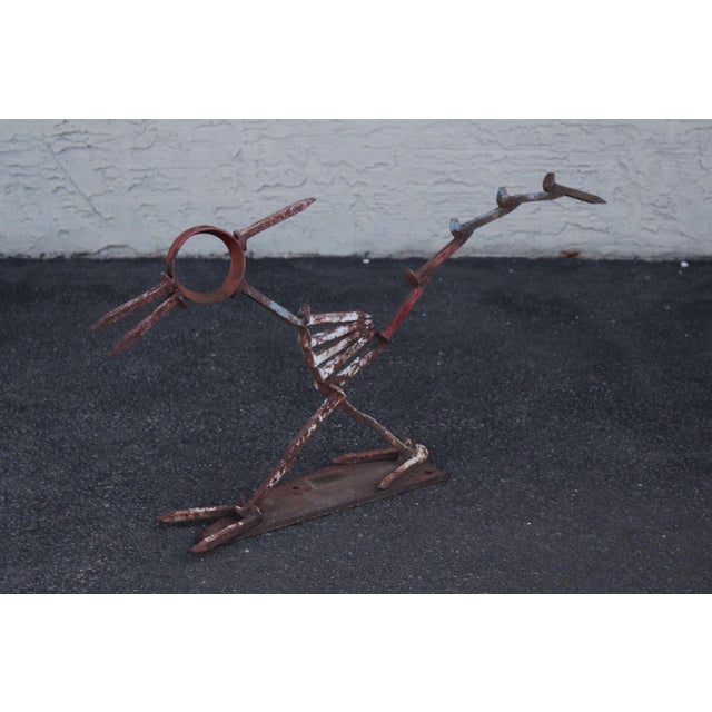 High Quality American Made Industrial Style Metal Road Runner Sculpture Constructed From Reclaimed And Welded Steel...