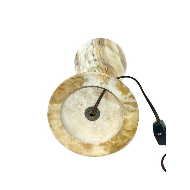 Vintage French Marble & Brass Table Lamp in the Style of Gio Ponti, 1960s For Sale - Image 16 of 18