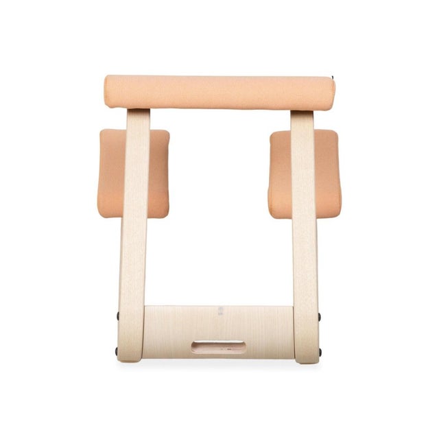 Varier Variable Kneeling Chair Stool in Ash and Natural Fabric by Peter Opsvik For Sale - Image 9 of 13