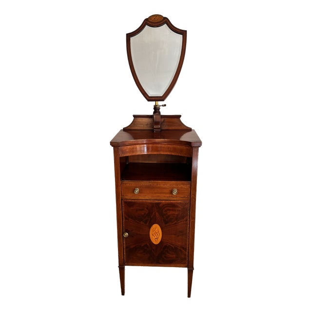 Antique Edwardian Mahogany Inlaid Dressing Stand by Flashman & Co, 1900 For Sale