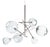 Regina Andrew Molten Chandelier With Clear Glass in Polished Nickel For Sale