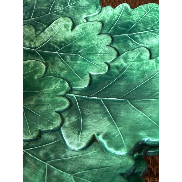 Traditional Vietri Italian Foglia Fresca Layered Leaf Salad Plates — Set of 4 For Sale - Image 3 of 12