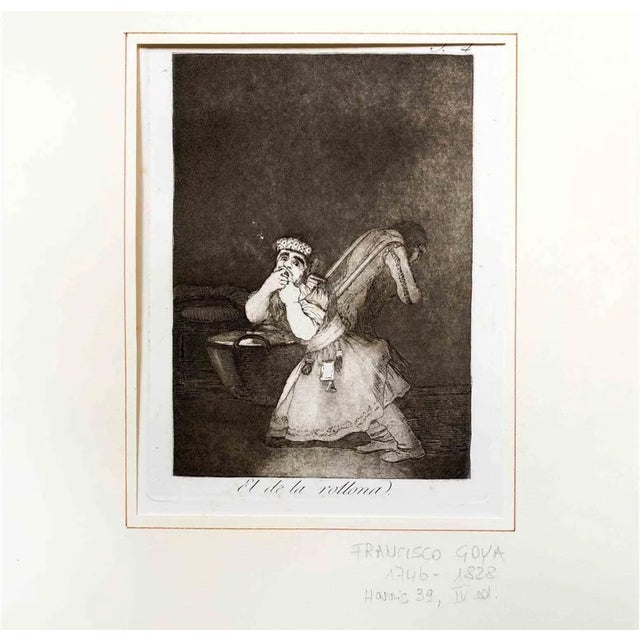 Francisco Goya, El de la Rollona, Etching, 1878 For Sale