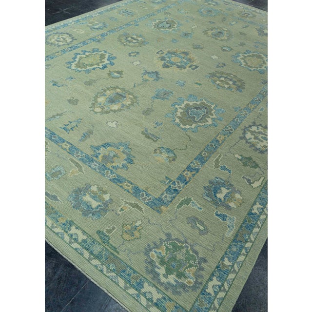 Turkish Oushak Rug 8'7" x 12'2" #19031 For Sale In Houston - Image 6 of 8