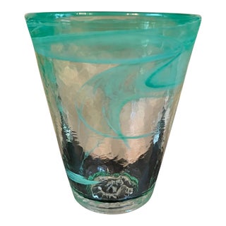 Kosta Boda Mine Tumbler Set Green Art Glass Ulrica Hydman Vallien For Sale
