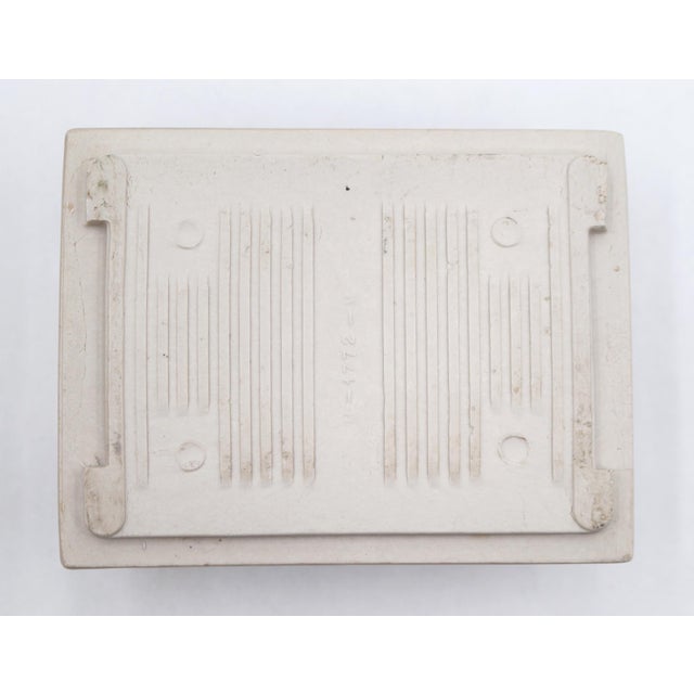 Vintage Flush Mount Dark Tan Ceramic Toilet Paper Holder For Sale - Image 4 of 5