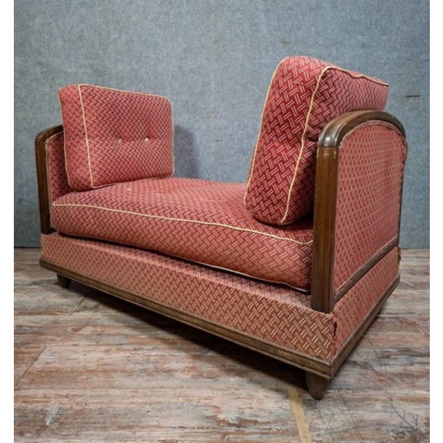 Wood Art Deco Convertible Bench in Walnut Veneer, 1940s For Sale - Image 7 of 7