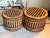 Textile Early 1900s American Woven Straw Nesting Boxes W Geometric Pattern, Set of 2 For Sale - Image 7 of 8