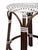 Tobias 24 in. Seat Height Round Rattan Backless Counter Stool, White/Brown Dot / Dark Brown Rattan Frame For Sale In Chicago - Image 6 of 9